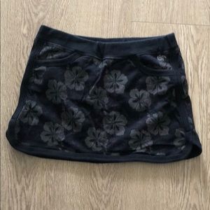 Black floral skirt